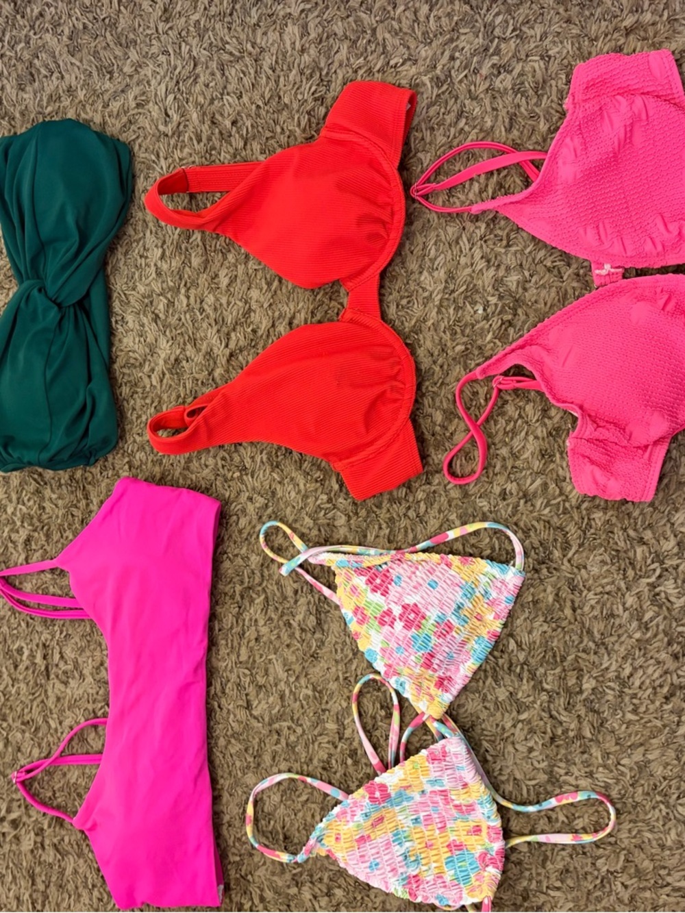 Colorful Mix: Pink, Red, Green & Multicolor Bikini Set